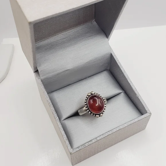 Carnelian 925 Ring - Picture 9 of 9